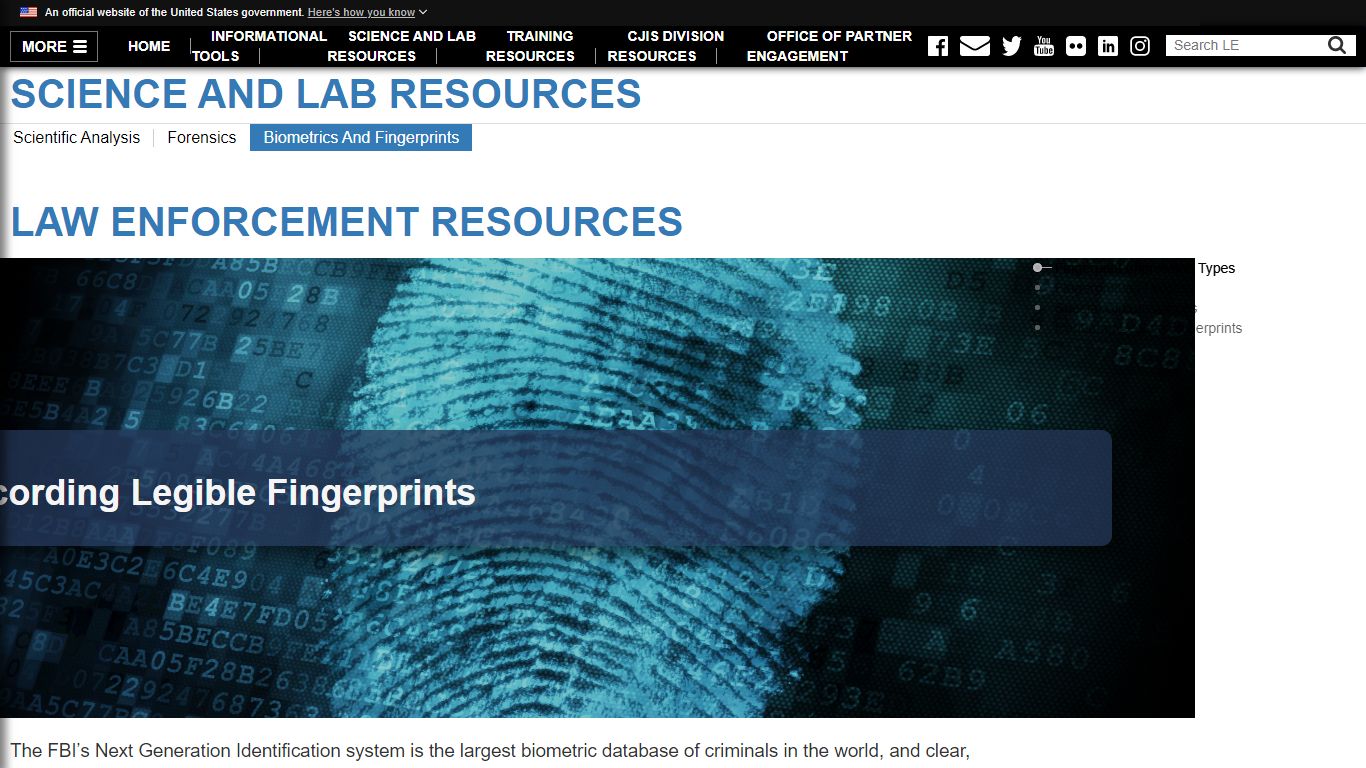 Recording Legible Fingerprints — LE - Law Enforcement